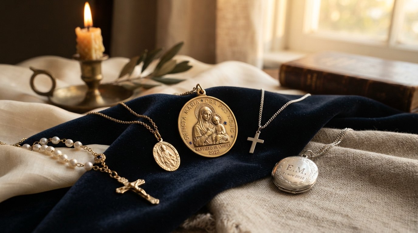 Armband med diamantmedaljong - 18 karat